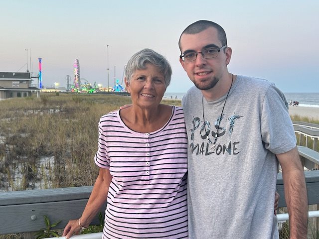 With my grandson Thomas, who encouraged me to write for children.